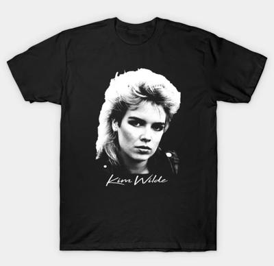 Kim Wilde zpěvačka Pánské tričko Černé Krátký rukáv Všechny velikosti Unisex tričko