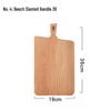 Japanese Style Beech Wood Chopping Board with Handle, Double-Sided, Hangable for Bread, Pastry Storage and Display.