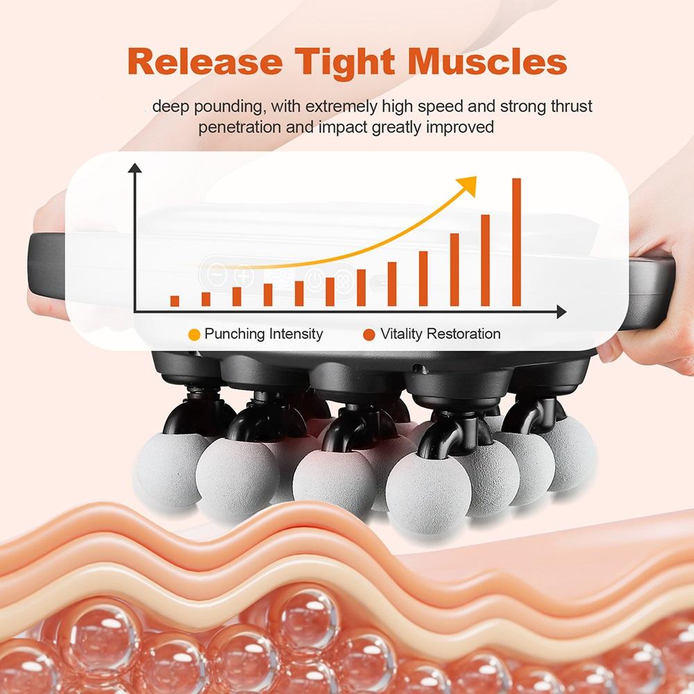 16-Head Fascia Gun High-Frequency Vibration Body Massage Gun Waist and Back  Massager Neck Shoulder Massager Muscle Masajeador