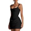 Ladies' Casual Slim Fit Fishbone Desire Suspender, Hip Hugging Dress, Short Skirt