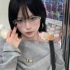 2026 New Metal Oval Eyeglass Frames Women's INS Style Fashion Street Style Eyewear Anti Blue Light Glasses Non Prescription