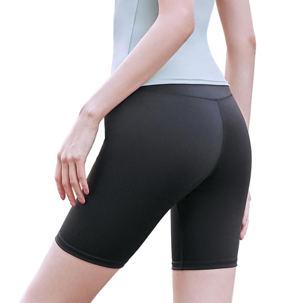 Yoga Shorts Slim Fit High Elasticity Tummy Control Seamless Quick Dry Hollow Out Anti-exposure Butt Lifted Soft High Waist Joggi