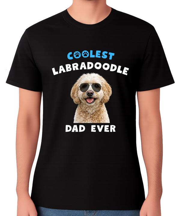Coolest Labradoodle Dad Ever T-Shirt Dog Lover Father Gift Unisex Tee S