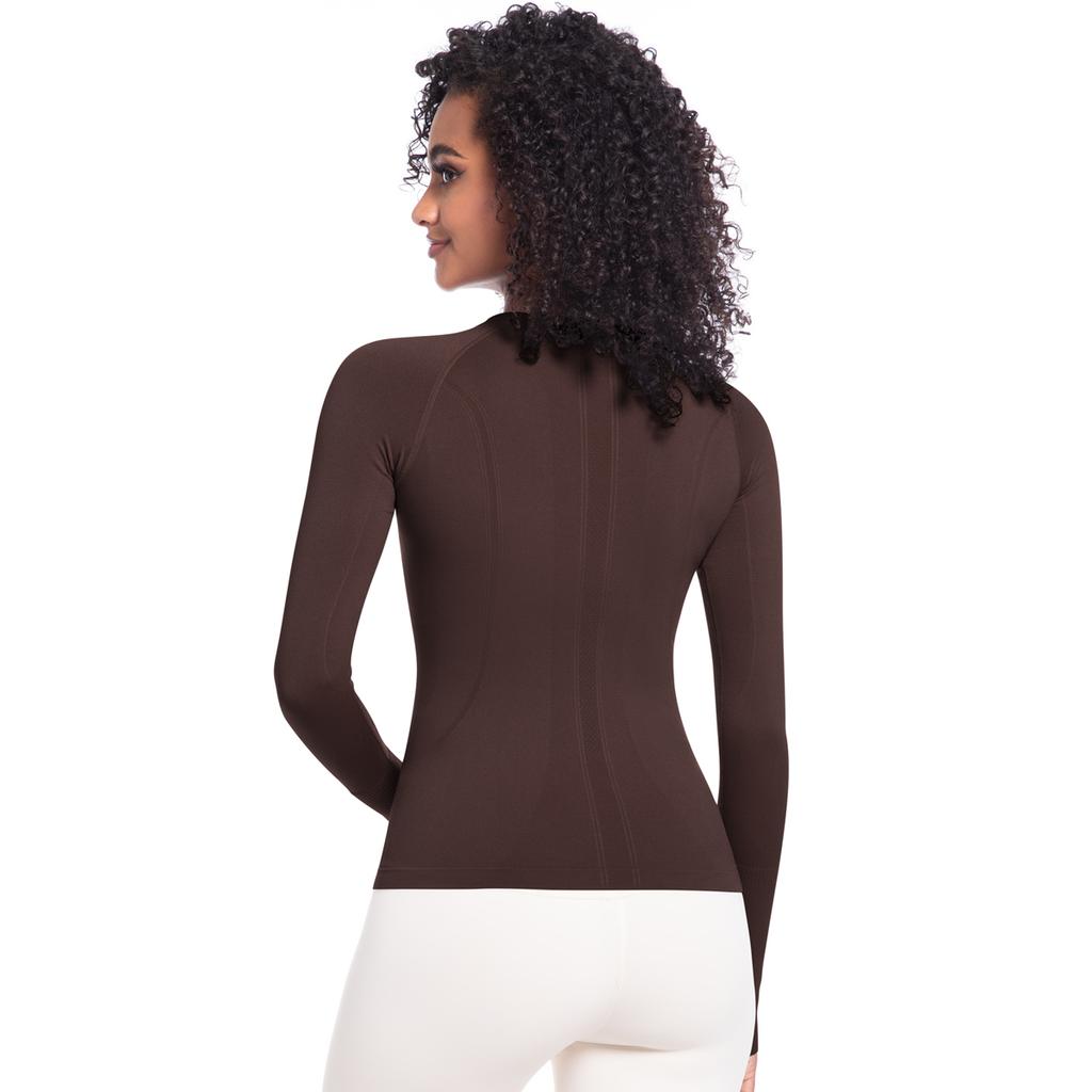 Nessaj Yoga Shirts mit Daumenloch Damen Langarm Sport Fitness Top Schnelltrocknendes Lauf-T-Shirt