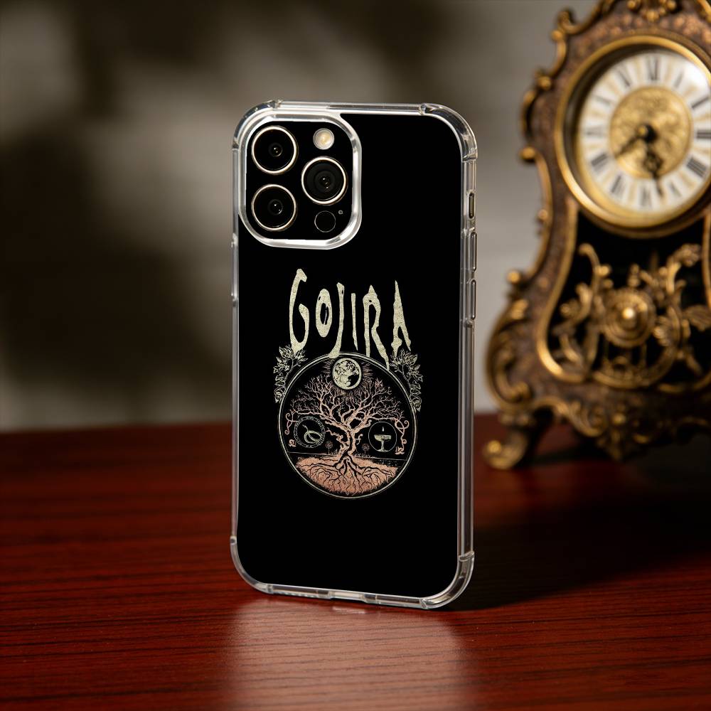 Band G-GojiraS Fortitude Phone Case For iPhone17,16,15,14,13Pro Max,us,Soft Silicone Transparent Cover