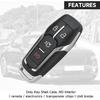 Key Fob Cover Shell Case Replacement 4 Buttons Key Fob Remote Control Shell Case - Compatible for Ford Explorer Edge 2016-2017 for Ford for Mustang