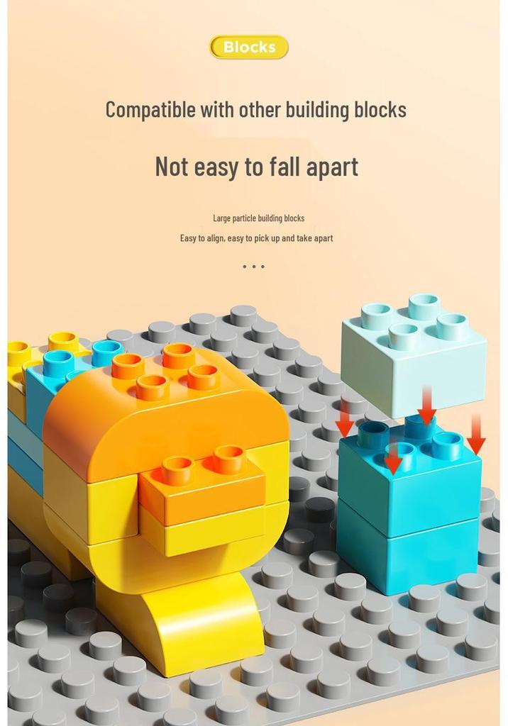 Universal Large Particle Creative Building Blocks for Toddlers Aged 3-6 - Educational Toy & Teaching Aid Gift