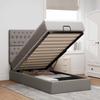 Lit ottoman - Maison Exclusive - 90x200 cm - Tissu taupe - Rangement sous le lit