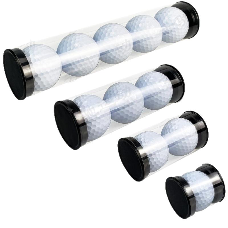 Portable Golf Container Case Golf Ball Tube Pc Transparent Round Plastic Packaging Box Various Specifications Balls Gift Box