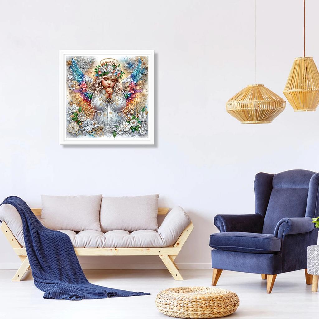 5D Creative Angel Prayer DIY Special-shaped Diamond Home Decoration Painting Hand-pasted Diamond Painting