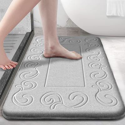 Tapete de banheiro antiderrapante absorvente tapete de banho tapete de banheiro ultramacio lavável à máquina tapete de banho decoração para casa