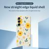 For Samsung Galaxy A36 5G Case Yellow Floral and Leaves Pattern Printing Straight Edge TPU Phone Back Cover