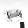 Miniature Camping Grill for Barbecuing, Folding Coffee Pot, Tea Heating Charcoal Stove, Stainless Steel Card-style Small Stove