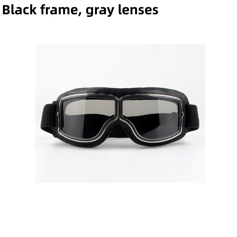 High-Quality Retro Motorcycle Goggles for Bikers with Wide Lens View