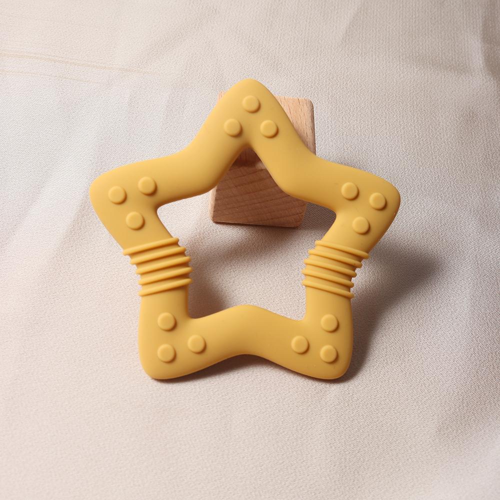 New Star Silicone Teether Food Grade Heart Baby Teething Toy