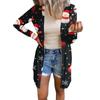 Long Sleeve Women Retro Printed Top Lightweight Basic Loose Jacket Cardigan Casual Shirts Christmas