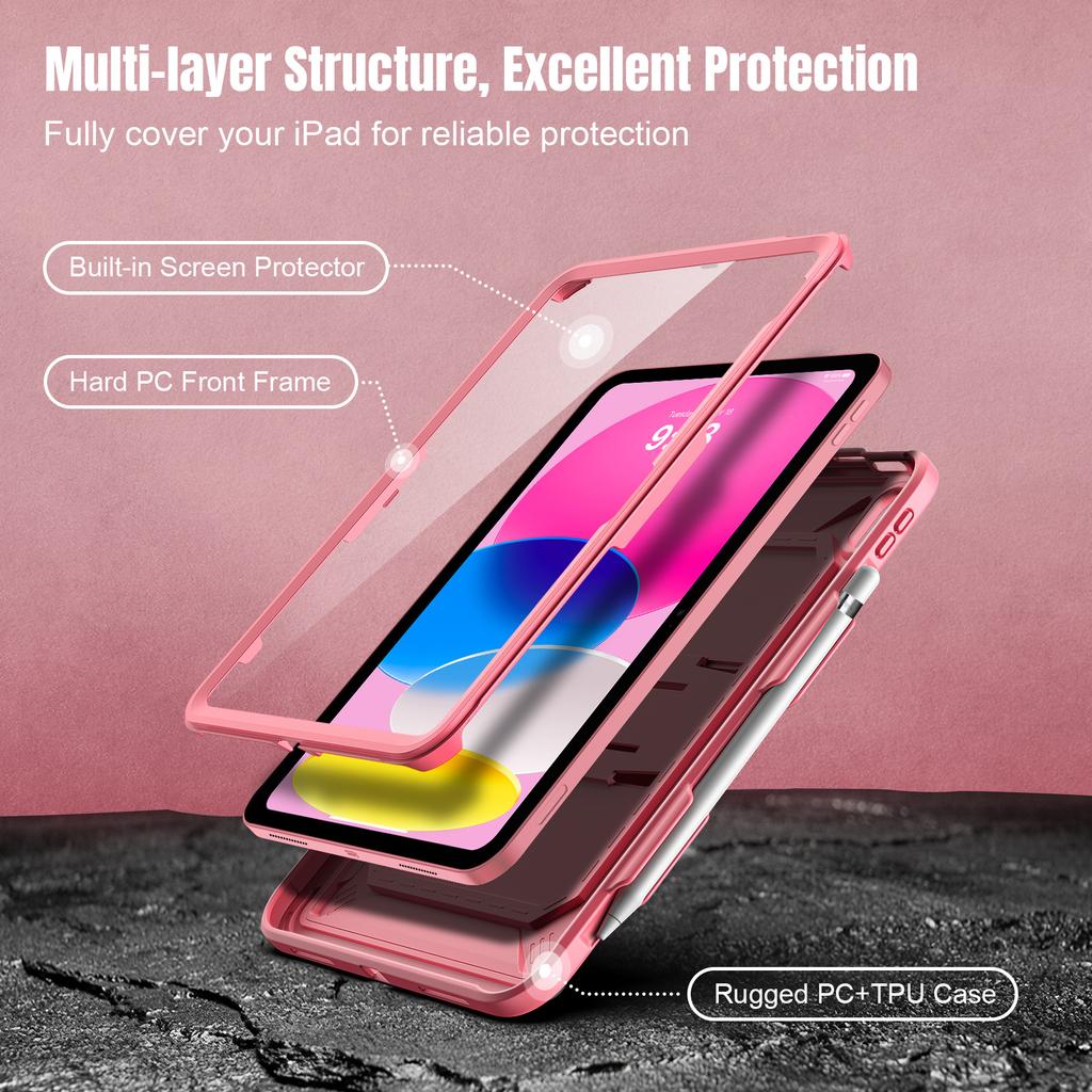 Case for IPad (A16) 11th Generation 11Inch 2025,iPad 10th Gen Case 2022 with Screen Protector Heavy Duty Shockproof Rugged Cover