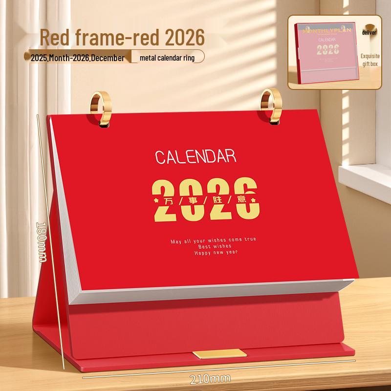 Calendario de Oficina de Cuero Personalizado 2026: Adorno de Calendario de Mesa Mensual Creativo para Negocios y Promociones