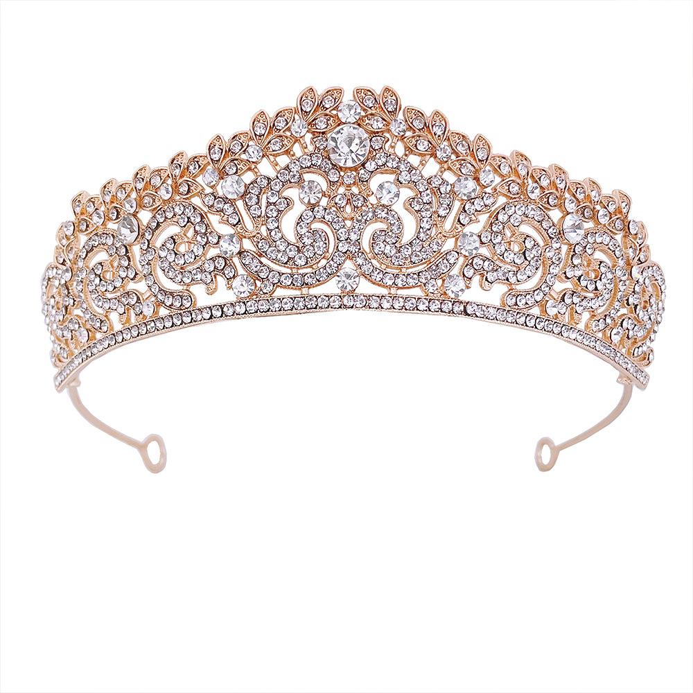 

Classic Bridal Headwear International Station Silver Crown Headband Bride Large Crown Wedding Dress Accessories Crown Hair Accessories