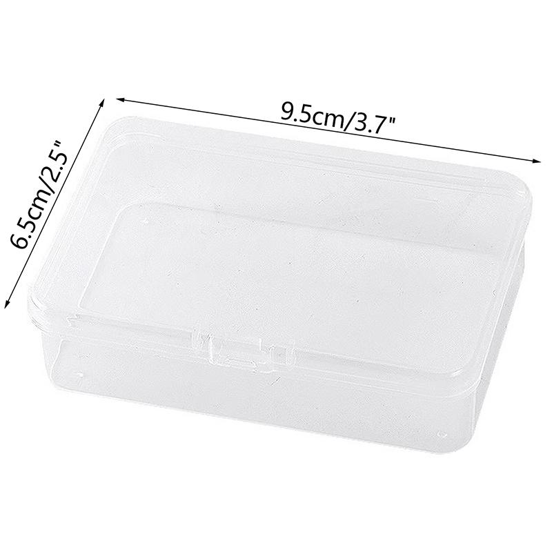 New Transparent Plastic Storage Box Photocards Small Card Storage Box Desk Organ