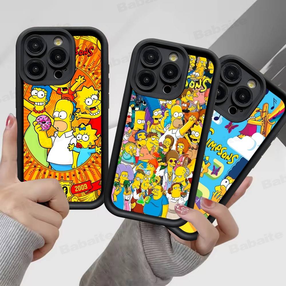 Funny Cartoon S-Simpsons For IPhone 17 16 15 14 13 12 11 Pro Max Plus Phone Case Covers
