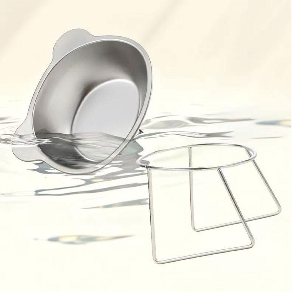 304 Stainless Steel Cat Bowl With 15° Elevated Design Tilted For Puppy Cat Raised Tilted Neck Guard Cats Dogs Dual Use Feeder