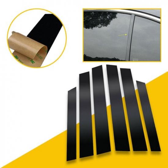 For Honda CR-V 2007-11 Gloss Black Pillar Posts Covers Window Door Moulding Trim