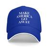 Make America Go Away Maga Sandwich Kappe Herren Damen Eng anliegende Baseballkappe Sarkastischer Spruch US Waschbar Sport All-Season Hut Erwachsener
