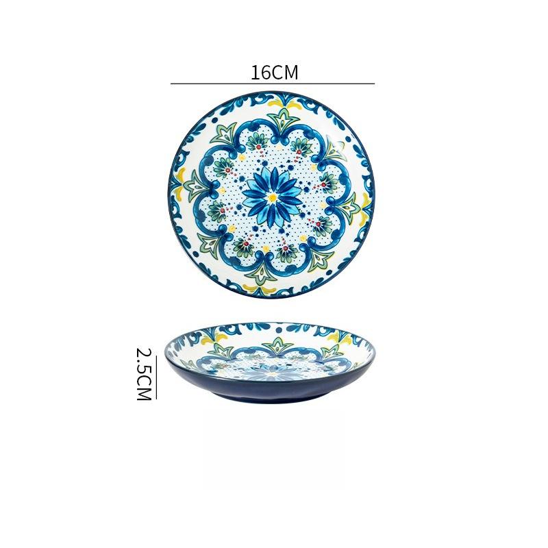 Ceramic bone plate household 6.5 inch small plate cold dish fruit Dim sum plate spit bone dregs plate snack plate