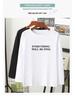 T-shirt ample à manches longues en pur coton pour femme - Nouveau pour Printemps/Automne 2024, Design amincissant couvrant le ventre