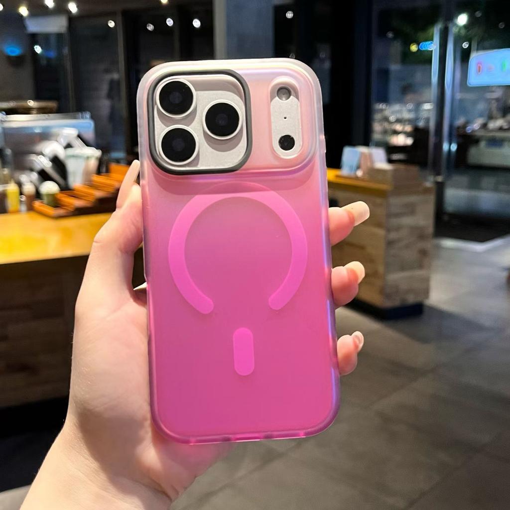 Skin feeling colorful applicable iphone11pro mobile phone case gradual change laser apple 11promax magnetic case matte