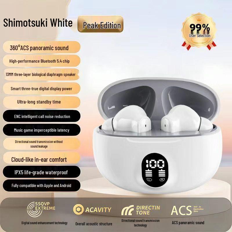 Hot-Selling Wireless Bluetooth Earphones: Long Battery, Digital Display, Low Latency, Universal Fit for Smartphones