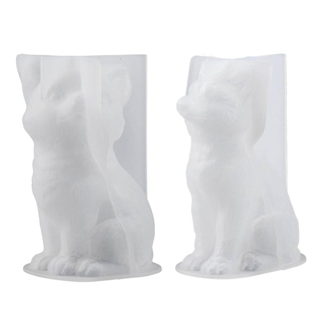 Easy to Clean Animal Shaped Silicone Mold Convenient Fox Expory Resin Mold for DIY Projects Great Mould for Gift Making
