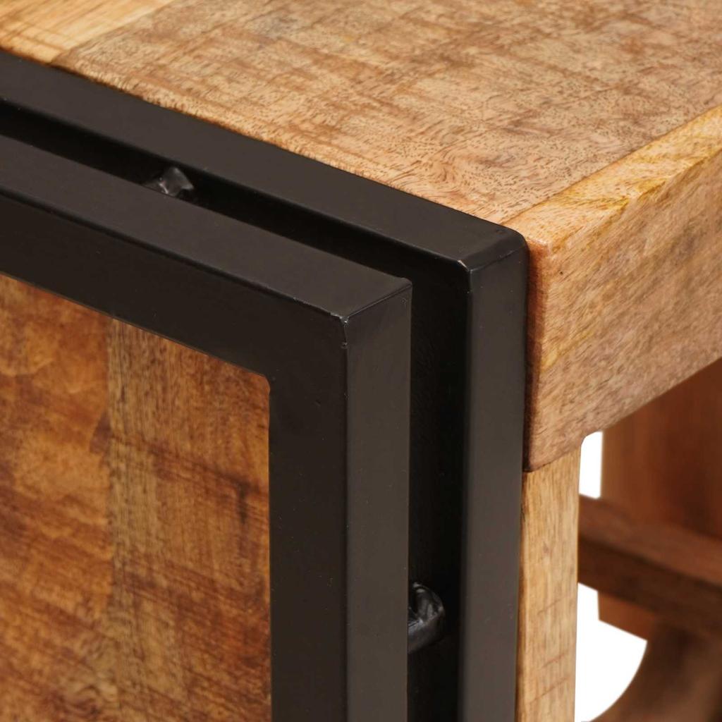 Wine Rack Brown 60 X 45 X 33 Cm Solid Coarse Mango Wood