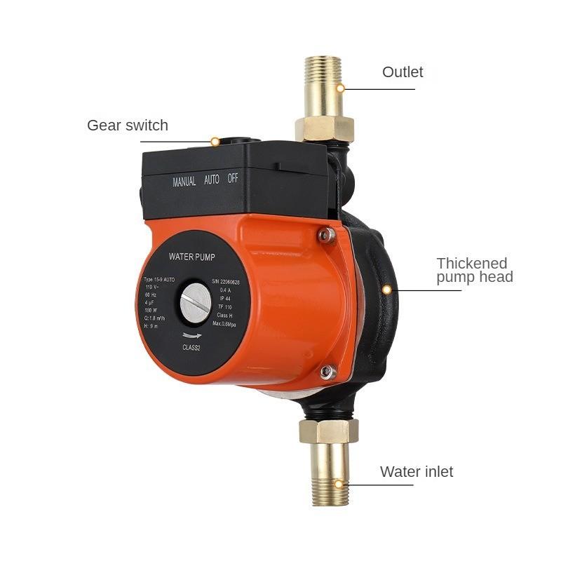 New Household Fully Automatic Booster Pump Low Noise Cold & Hot Water Circulation Pump Low Consumption Solar Booster Water Pump