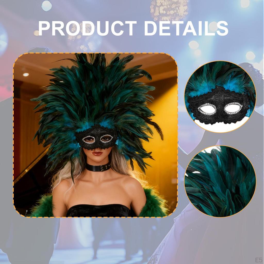 Feather Headdress Cosplay Headband Headwear Photo Props Fancy Dress Masquerade for Thanksgiving