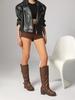 Women's Mid-Calf Buckle Strap Boots, Mid-Heel, Round-Toe, Thick Sole, Plus Size 35-45, Autumn/Winter 2026