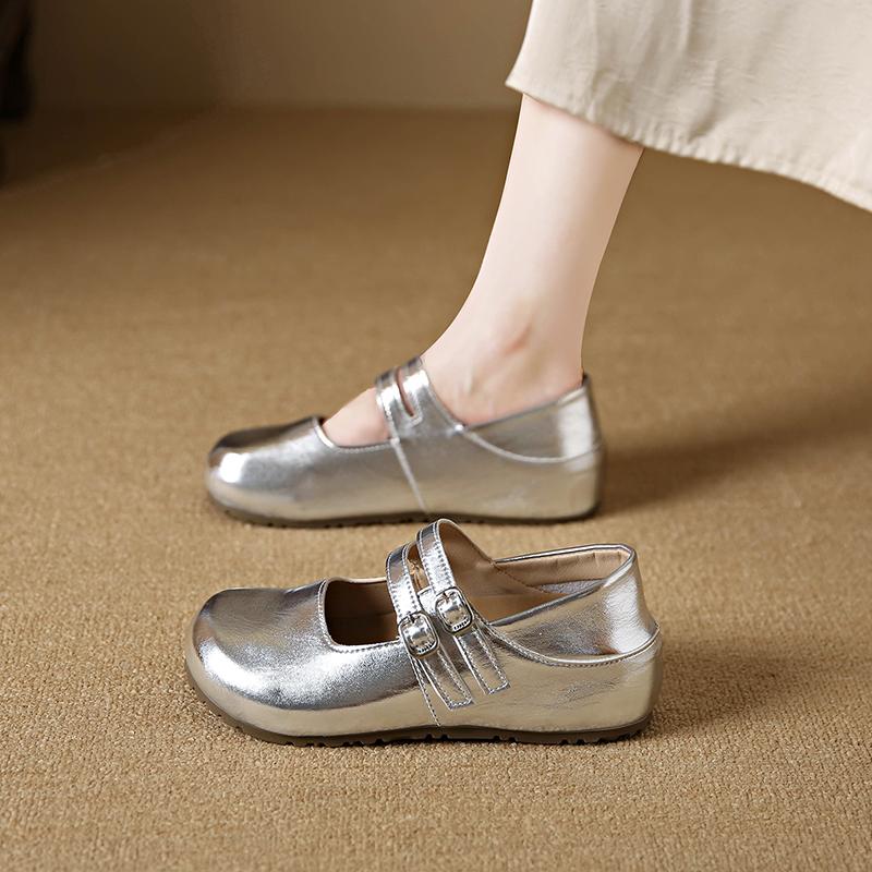 CRLAYDK Women Flat Shoes Casual Slip On Loafers Ladies Mary Jane Lightweight Leather Dress Mules Driving Mocs for Ladies