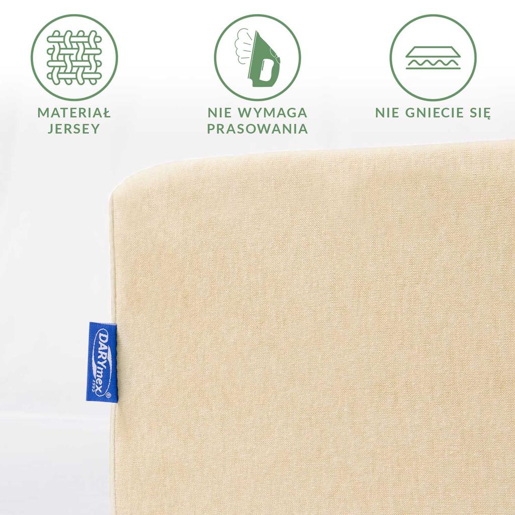 Fitted sheet 180x200 jersey 100% COTTON light beige