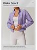 Damen Quick-Dry Stehkragen Yoga Jacke - Leicht, Winddicht, Langarm für Laufen & Outdoor Fitness.