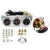 Triple Gauge Cluster For Saloon Cars Lorries Construction Machinery Motorcycles Three-in-one Instrument Cluster Accessories