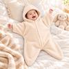 Star Shape Newborn Hooded Romper Flannel Baby Sleeping Bag Cute Infant Blanket  Winter