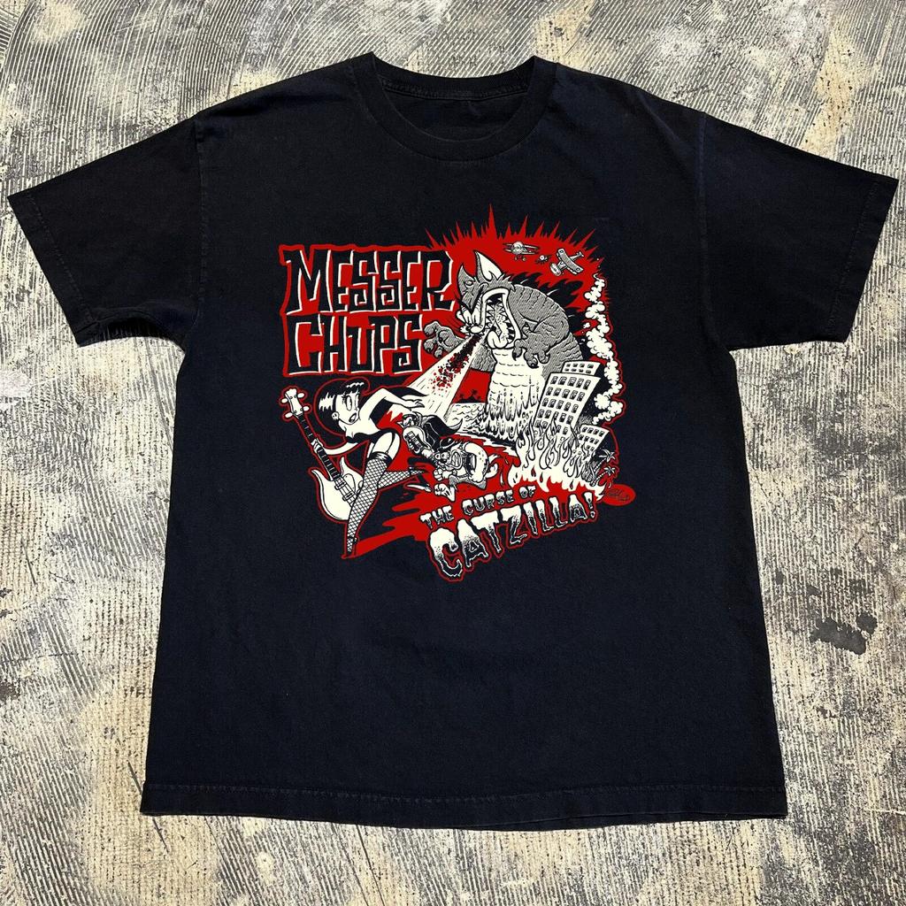 MESSER CHUPS The Curse Of CatzillaT Shirt Black All Size S5Xl US1932