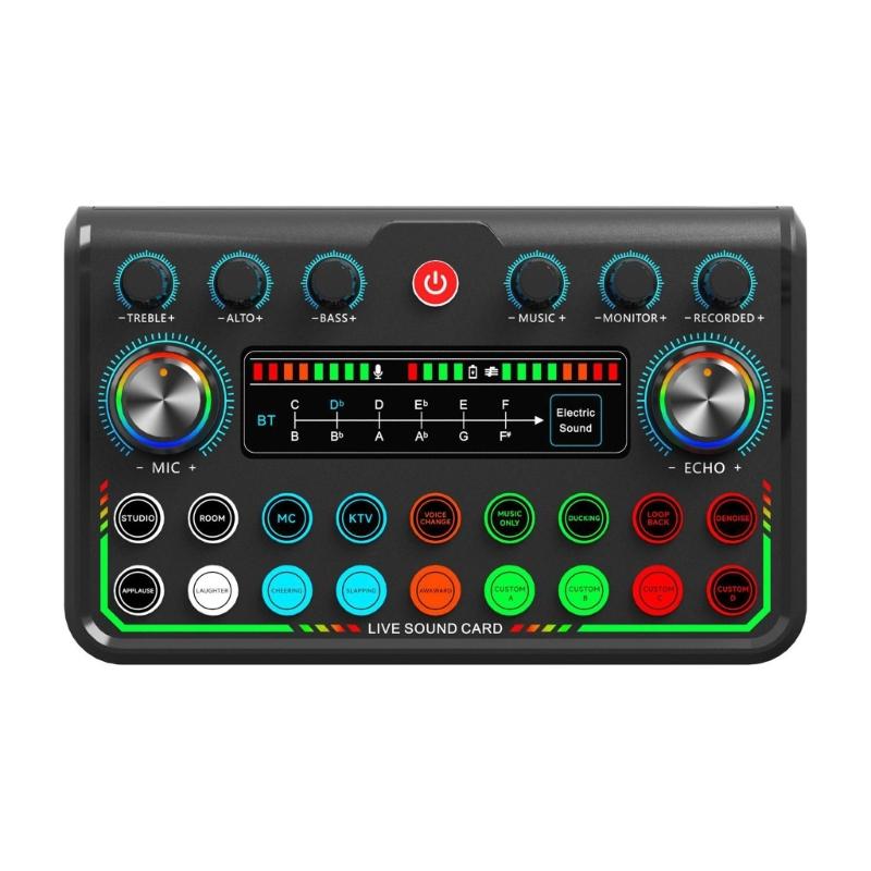 P99 Studio Grade Sound Card Condenser Mic Live Broadcast Auditory Interface Noise Cancelling Wide Compatibility 1