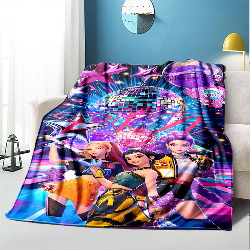 K Pattern Blanket for Home Decoration, Bed, Sofa, Car Travel, Camping, Suitable for All Seasons, Birthday Christmas Gift