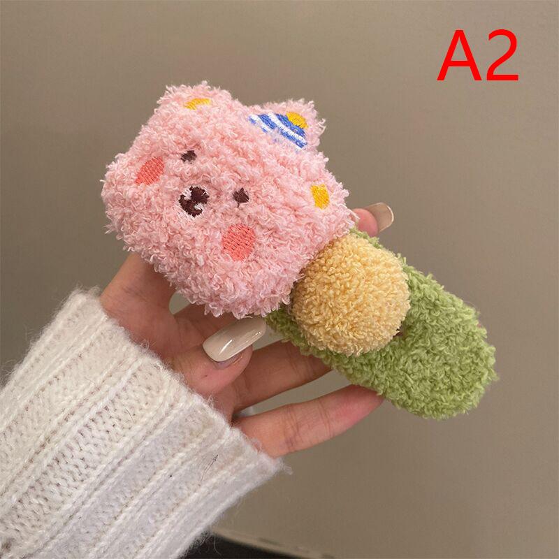 

Cute Cartoon Plush Brown Bear Hair Clip, Girl S Sweetheart Duckbill Clip, Suitable For Ponytail Or High Bun Hairstyle