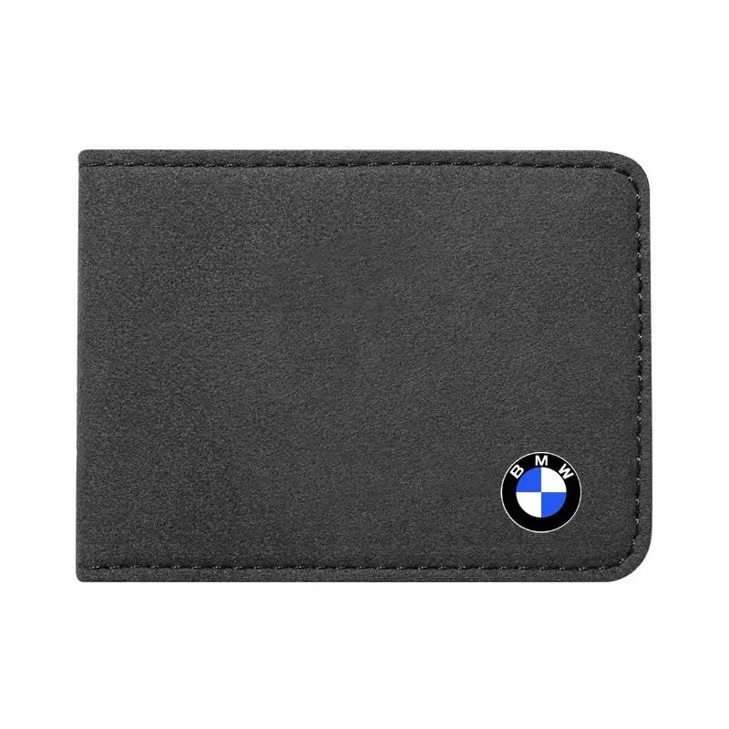 BAHD9 Auto Driver License Cover Suede Car Driving Documents Case Credit Card Holder For BMW F10 F13 F15 F16 F30 F34 F32 F31 E36 E60