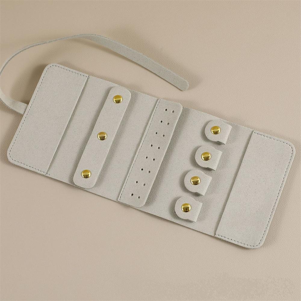 Jewelry Roll Up Bag Organizer Foldable Jewelry Case Roll Travel Jewelry Organizer Portable Earrings Rings Necklaces Storage Bag