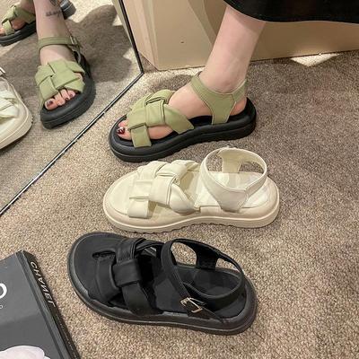 Nieuwe sandalen zomer dames 2025 nieuwe internetberoemdheid veelzijdige platform verhogende mode strand Romeinse schoenen dames