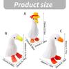 Glass Duck Miniature Statue Cute and Colorful Animal Figurine Decorations for Home Office and Garden Landscape Display